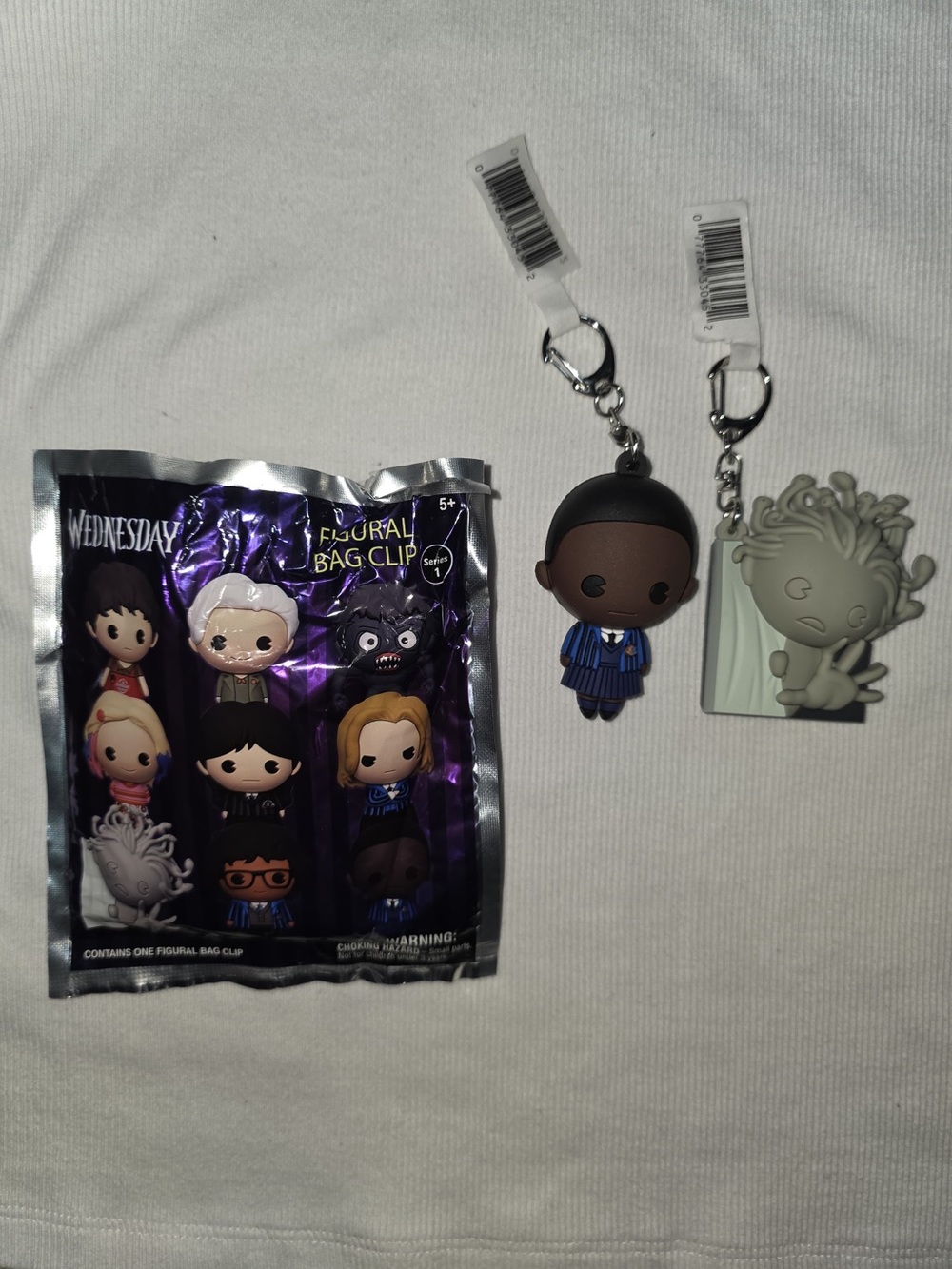 Wednesday Figural Bag Clip Keychain - Bundle Bianca & Ajax Blue, Gray
